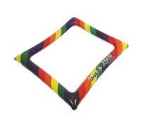ELAYARD Rainbow Inflatable Photo Frame for Pride Month Vibrant Rainbow Colors Reusable Birthday Photo Booth Prop Creative Selfie Picture Frame for Lgbt Celebrations and Holidays