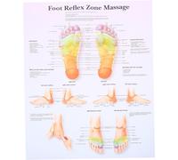ELAYARD Reflexology Foot Chart Poster on Canvas for Foot Massage Education, Stain-Resistant and Easy to Clean Wall Decor for Home and Office, for Schools and Health Care