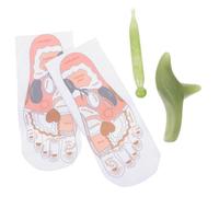 ELAYARD Reflexology Socks with Acupressure Tools and Foot Chart Cotton Massage Socks for Relief and Circulation Comfortable Breathable Design for Men and Women