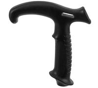 ELAYARD Replacement Black T-Shape Hiking Stick Handle for Walking Cane, Ergonomic Polished Wood Stick Handle Accessory Compatible with Hiking Poles, Walking Aid Grip for Outdoor Use