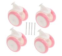 ELAYARD Replacement Toddler Walker Wheels Set 4pcs Pink Plastic Universal Baby Walker Casters for Boys and Girls Spare Rubber Wheel Parts and Upgrade