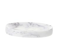 ELAYARD Resin Soap Dish Bathroom Soap Holder with Drainage Smooth Edges for Home Bath Elegant White for Shower and Sink