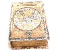 ELAYARD Retro Book Modeling Box Vintage Decorative False Book Storage with Secret Compartment for Jewelry and Treasures Creative Antique Style Wooden Desktop Ornament for Living and Office