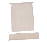 ELAYARD Reusable Linen Bread Storage Bags with Drawstring, 2pcs Set, Natural Unbleached Cotton for Homemade Artisan and French Bread Storage, Eco-friendly Food Storage Random Color