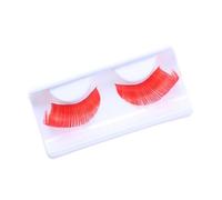 ELAYARD Reusable Red False Eyelashes for Christmas Party, Easy to Use Thick Fake Eye Lashes Made of Plastic, Comfortable to Wear Dramatic Colourful Eyelashes for Creative Photo Shoot