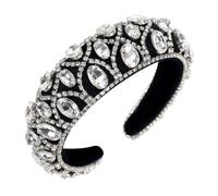 ELAYARD Rhinestone Headband Unique Design for Women Handmade Sponge Material for Wedding Guest Headdress Accessory Option