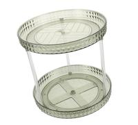 ELAYARD Rotatable Makeup Organizer Tray with Non-slip Base Cosmetic and Jewelry Storage Turntable for Vanity Bathroom Kitchen Multi-functional Green Small