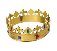ELAYARD Royal King Crown with Jewels Lightweight Party Headwear for Halloween Cosplay Birthday Masquerade Renaissance Costume Accessory
