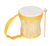 ELAYARD Sheepskin Wooden Hand Drum with Stick Portable Percussion Instrument for Adults Rich Resonant Sound Easy to Learn Rhythm Instrument for Music Practice and Early Education