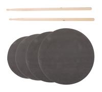 ELAYARD Silent Drum Practice Pad Set with Ergonomic Mallets Noise-reducing Percussion Pads for Jazz and Snare Drumming Portable Lightweight Kit for Adults and Beginners