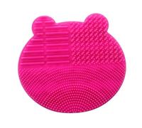 ELAYARD Silicone Makeup Brush Cleaning Mat and Holder Kit for Women Portable Dual-function Brush Scrubber and Drying Stand Suitable for Various Cosmetic Travel-friendly Organizer in Rose