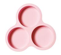 ELAYARD Silicone Muffin Pan for Baking Cavity Round Air Fryer Egg Mold Non Stick Portable Bakeware for Cupcakes Muffins Small Cakes Easy to Clean Pink Mold