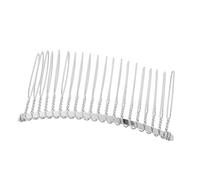 ELAYARD Silver Metal Hair Comb with Loop Teeth Durable Wire Clip for Bridal Wedding Veils DIY Hairpieces and Headdresses Elegant Accessory for Brides and Craft Projects