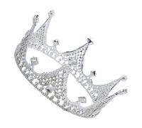 ELAYARD Silver Rhinestone Queen Headpiece Elegant Bridal Crown for Women Multipurpose Formal Tiara Hair Jewelry for Wedding Prom Party and Cosplay Accessories