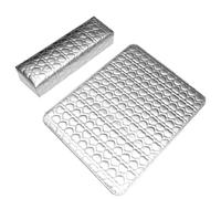 ELAYARD Silver Square Heart Shaped Manicure Wrist Cushion Pu Leather Hand Pillow with Sponge Steady Hands Support for Salon Decoration and Manicuring Table Beginners and Pro-users