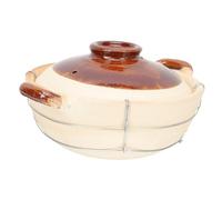 ELAYARD Single Handle Clay Stew Pot Household Casserole with Ventilated Lid for Slow Heat Dissipation Cooking Braised Chicken Rice Noodles Soup Pot