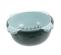 ELAYARD Small Blue Dual-Layer Kitchen Drain Basket Made of Material for Washing and Draining Fruits and Vegetables Practical Storage Holder Suitable for Sink Use