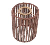 ELAYARD Small Boho Paper Rope Woven Lampshade with Frame Lightweight Sturdy Cylinder Cover for Pendant Light Floor Lamp Wall Sconce for Reading and Entertaining Spaces