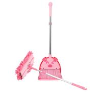 ELAYARD Small Broom and Dustpan Set Pink Mop, Household Cleaning Tool for Boys and Role Play and Early Learning, ’s Mini Broom Kit for Pretend Play