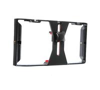 ELAYARD Smartphone Video Grip Holder Frame for Mobile Filming Handheld Rig with Cold Shoe Mounts Threads for LED Light Microphone for Video Recording Live Streaming