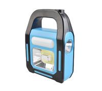 ELAYARD Solar Rechargeable Portable Work Light Blue Solar Emergency Camping Lantern Rainproof Handheld Light for Outdoor Use and Job Site Lighting