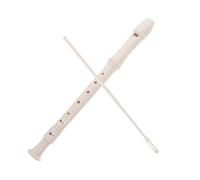 ELAYARD Soprano Recorder for Adults with Cleaning Rod Easy to Learn Musical Instrument for Early Learning and School Bands Versatile White Flute for Beginners and Music Education