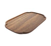 ELAYARD South American Walnut Wood Serving Tray for Fruit Dessert Bread Smooth Oval Japanese-style Wooden Plate with Fine Craftsmanship Multi-use Tableware for Coffee Shops Hotels Home