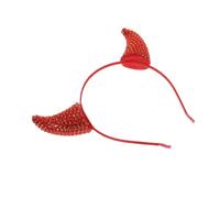 ELAYARD Sparkling Rhinestone Devil Horns Headband for Halloween Comfortable Demon Horn Hairband for Cosplay Party Carnival and Stage Performance Accessories