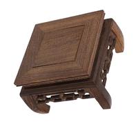 ELAYARD Square Wooden Plant Stand Rustic Solid Wood Vase Pedestal Stable Display Base for Flower Pots Indoor Garden Home Decor