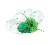 ELAYARD St Patricks Day Green Veil Mini Hat Hair Clip for Women Lightweight Retro Barrette Hair Accessory Comfortable Holiday Headband for Irish Party Celebration