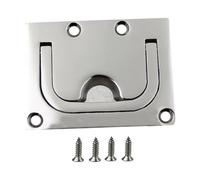 ELAYARD Stainless Steel Boat Hatch Latch Square Recessed Flush Handle for Deck Polished Floor Pull Ring for Pocket Doors and Floor Lockers