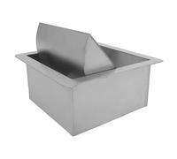 ELAYARD Stainless Steel Embedded Trash Can Cover, Recessed Swing Flip Lid for Kitchen and Bathroom Countertop Waste Bin, Commercial Built-In Garbage Lid for Home and Office Use