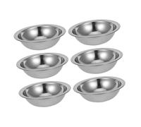 ELAYARD Stainless Steel Mask Mixing Bowls Set 6pcs 12cm Diameter Non-magnetic Facial Mask Making Metal Bowls for Salon Supply and DIY Skincare Use