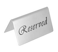 ELAYARD Stainless Steel Reserved Table Sign Tent Double Sided Reserved Seat Display for Weddings Restaurants Banquets Business Meetings