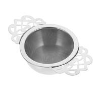 ELAYARD Stainless Steel Tea Strainer with Double Handles and Fine Mesh Leaf Separator with Drip Bowl for Loose Tea Brewing and Easy Clean Infuser for Daily Ceremony and Home Use