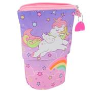 ELAYARD Standing Pencil Pouch Capacity Telescopic Organizer Box for School Supplies Space-Saving Upright Design Pen Case for Boys Zipper and Multi-use Storage