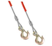 ELAYARD Steel Wire Tow Rope with Hooks Heavy Duty Car Trailer Strap for Off Road and Emergency Towing Sturdy Practical Pulling Cord for Vehicles Random Color