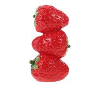 ELAYARD Strawberry Ceramic Flower Vase Triple Layer Red Bud Vase Small Desktop Tabletop Ornament for Home Décor and Dining Room Accent