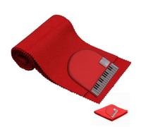 ELAYARD Sturdy Red Piano Keyboard Cloth Protector Set with Superfine Fiber Material, Sturdy Cover for 88-key Piano, for Keeping Keyboard Clean and Dust-free during Practice
