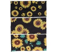 ELAYARD Sunflower Elastic Headband Sweat Absorbent Sports Sweatband 3Pcs Polyester Spandex Elasticity Chic Women Yoga Gym Hair Accessories