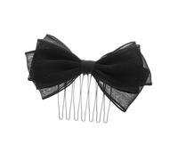 ELAYARD Sweet Black Bowknot Hair Comb Versatile Decorative Hair Insert Comb for Girls Charming Bowknot Design for School Birthday Accessories