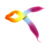 ELAYARD Synthetic Rainbow Braiding Hair Extension Long Pre-stretched Colored Wig for Women Teens Easy to Cut and Braid for Cosplay Halloween Festivals