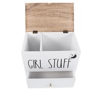 ELAYARD Tampon Storage Box Wooden Holder Feminine Product Organizer Bathroom Storage Containers for Women