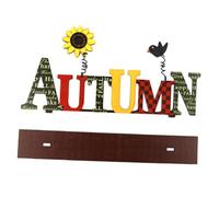ELAYARD Thanksgiving Wooden Letter Ornament Hollow Carved Autumn Decor Photo Prop Rustic Alphabet Adornment for Living Bedroom Office and Entryway Decoration