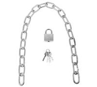 ELAYARD Thickened Bike Chain Security Lock with Heavy-Duty Iron Links and Anti-Saw Short Lock Wear-Resistant for Bicycle Electric Scooter Motorcycle Safety with Keys