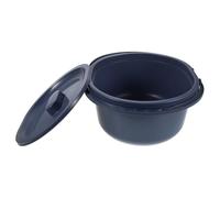 ELAYARD Thickened Large Plastic Chamber Pot with Lid and Double Handles, Portable Bedpan Urinal Bucket for Elderly and Patient Use, Unisex Potty Bucket for Home and Travel