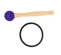 ELAYARD Tibetan Singing Bowl Mallet with Rubber Ring for Crystal Bowls Wooden Handle Striker Sticks Compact Lightweight Percussion Kit for Various