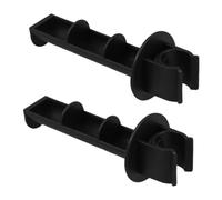 ELAYARD Toilet Paper Holder and Replacement Roller for Bedside Commode Chair, 2pcs Plastic Toilet Tissue Holder Bars, Black Paper Roll Stand for Senior Bathroom Use