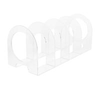 ELAYARD Transparent Multi-function Book Holder File Stand Desktop Organizer Vertical Storage Rack for Office School Document Display and Space-saving Bookend