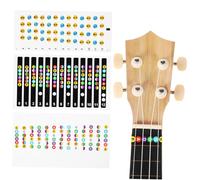 ELAYARD Ukulele Guitar Note Decals Fretboard Stickers 3pcs Fingerboard Guide for Beginner Music Learning